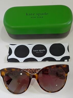 kate spade Tortoiseshell Cat Eye Sunglasses with Brown Gradient Lenses